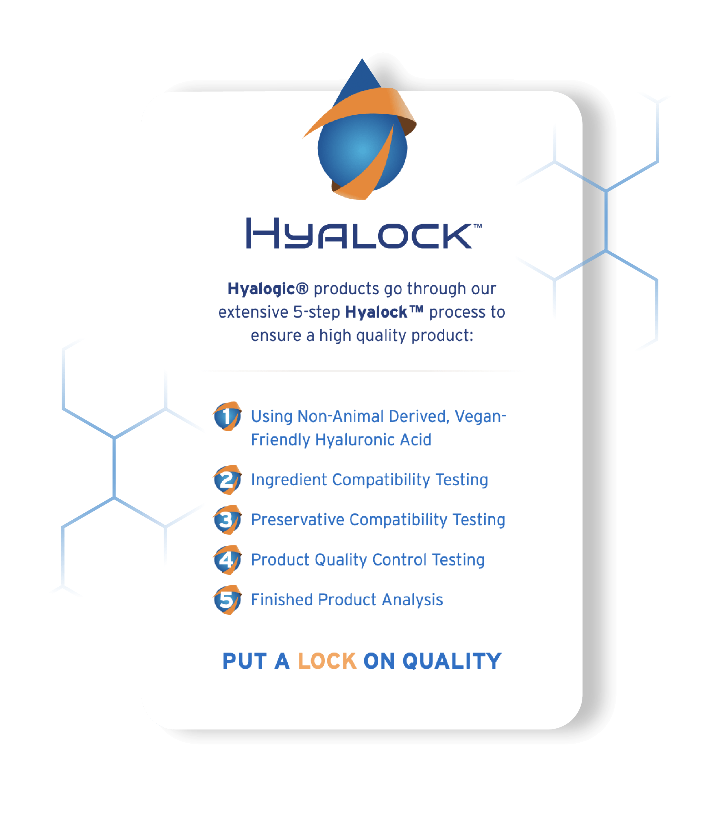 Hyalogic Hyalock 5-step quality assurance process for vegan hyaluronic acid products
